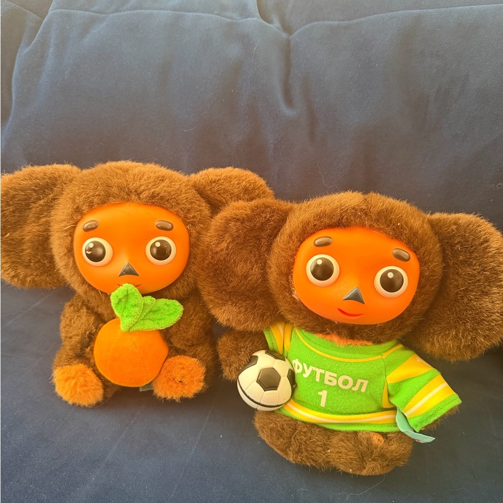 2 cheburashka plush toys in great condition ( price for both)
